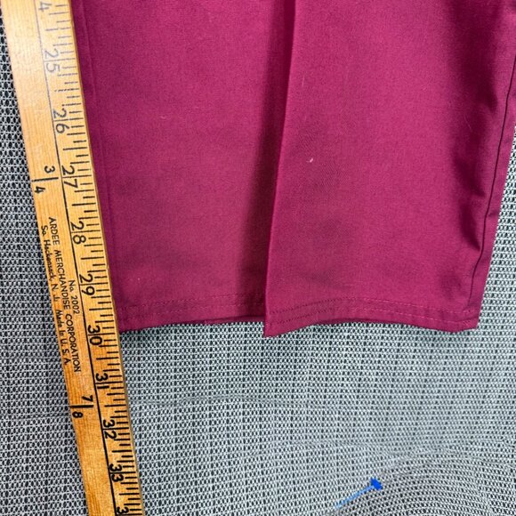 Vital Threads Wine Red Drawstring Straight Leg Scrub Pants M - Picture 6 of 9